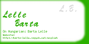 lelle barta business card